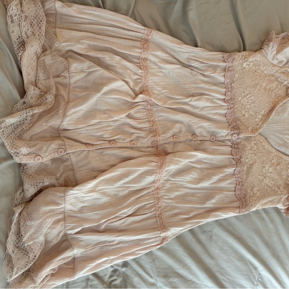 Wet Seal Lace Trim Chemise - Soft Pink